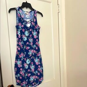 NWT ultra flirt Floral Sleeveless Dress - Blue size: S